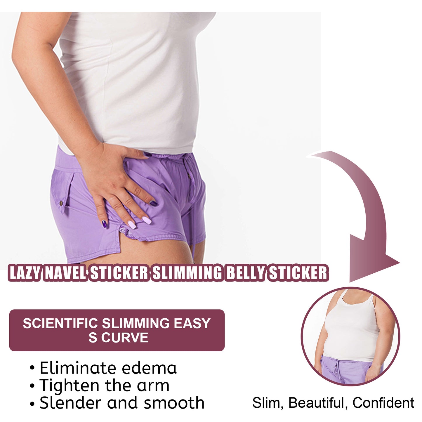 EELHOE Belly Button Patch 30pcs Gentle Body Contouring Treatment, Refreshing And Comfortable To Fit The Skin, Daily Shaping Belly Button Patch