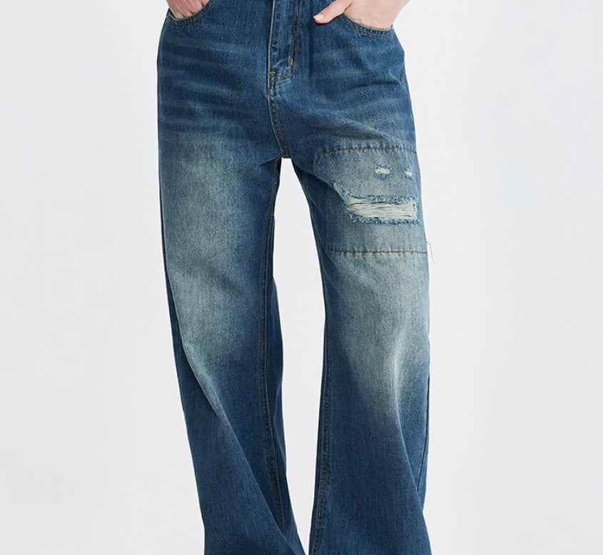 Women's Loose Fit Vintage Washed Jeans – Cool Retro Streetwear Denim