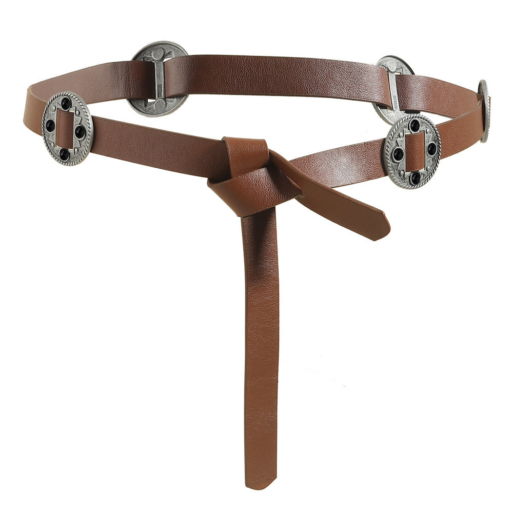 European And American Retro Ethnic Style Metal Carved Belt