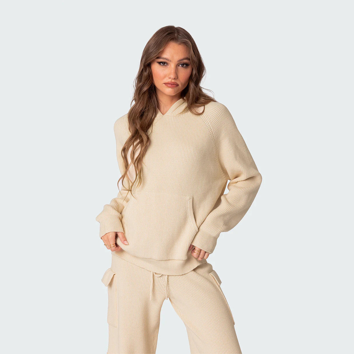 Spring And Autumn Women's Fashion Hooded Sports Leisure Sweaters Suit