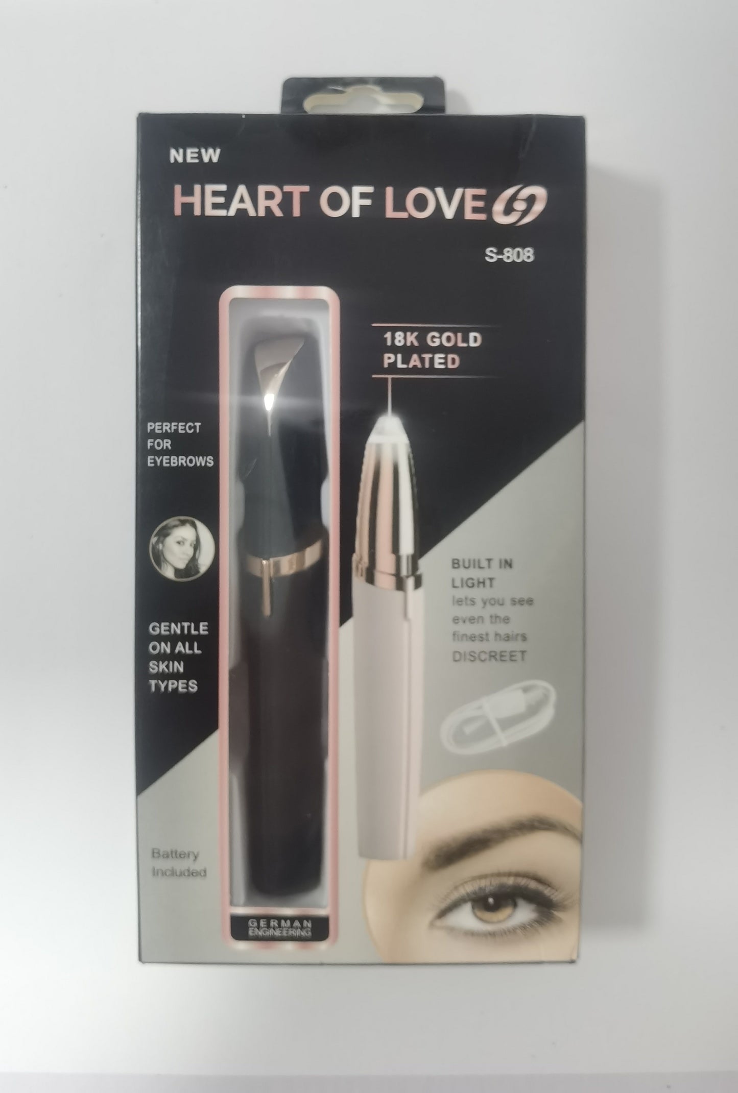 Mini Electric Eyebrow Trimmer Pen – Painless LED Lipstick Hair Remover for Face & Brows