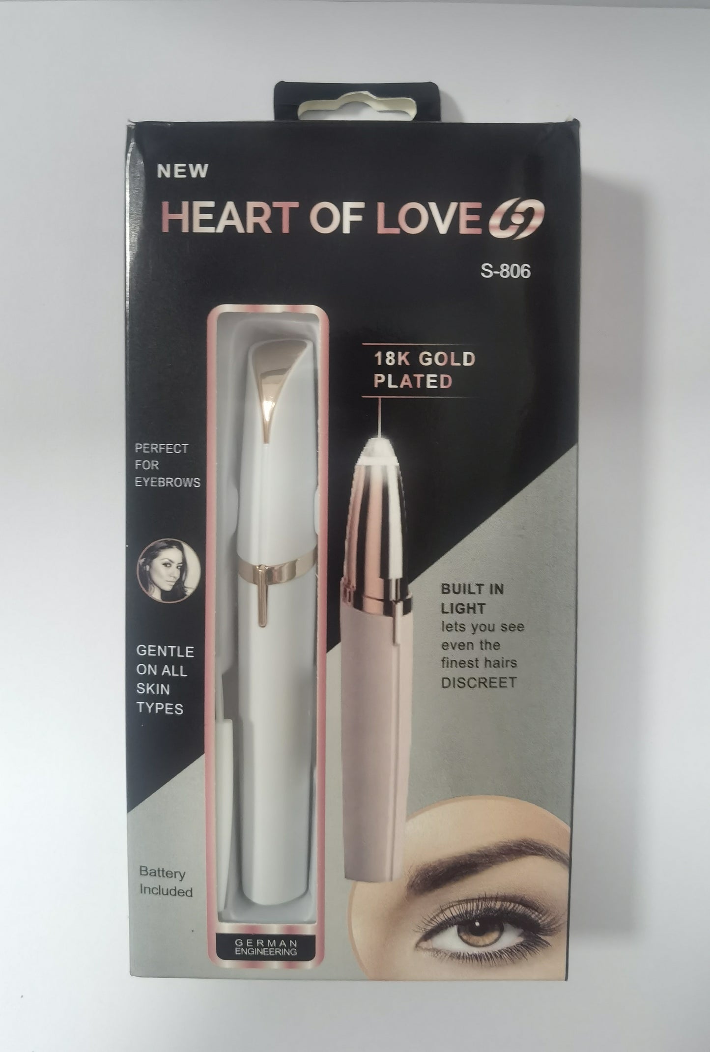 Mini Electric Eyebrow Trimmer Pen – Painless LED Lipstick Hair Remover for Face & Brows