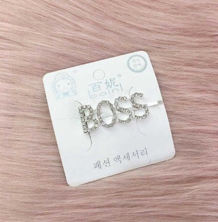 Fashion girls silver plated English alphabet clips trend hair accessories side clips hairpin