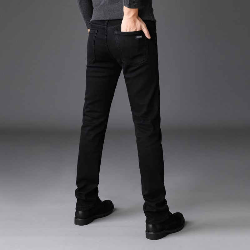 Men's Loose Fit High-Stretch Straight Jeans – Relaxed Comfort, Effortless Style