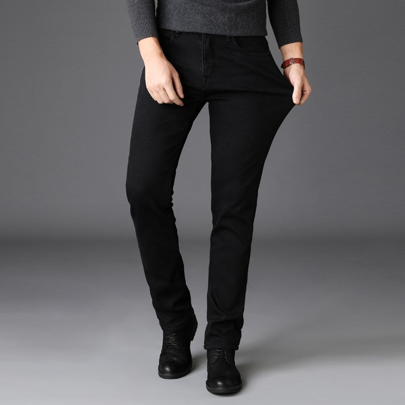 Men's Loose Fit High-Stretch Straight Jeans – Relaxed Comfort, Effortless Style