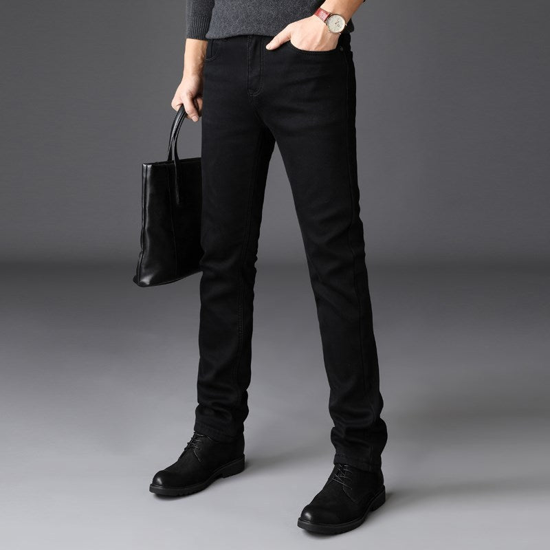 Men's Loose Fit High-Stretch Straight Jeans – Relaxed Comfort, Effortless Style