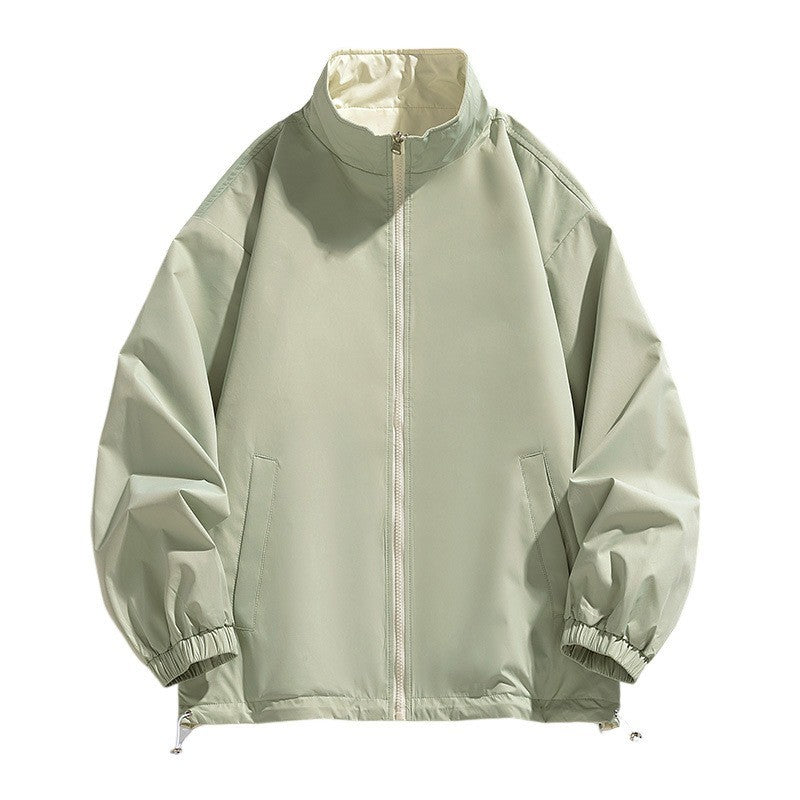 Reversible Coat Men's Loose Lapels Workwear Casual Jacket Sports Top