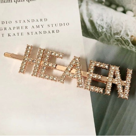 Fashion girls silver plated English alphabet clips trend hair accessories side clips hairpin