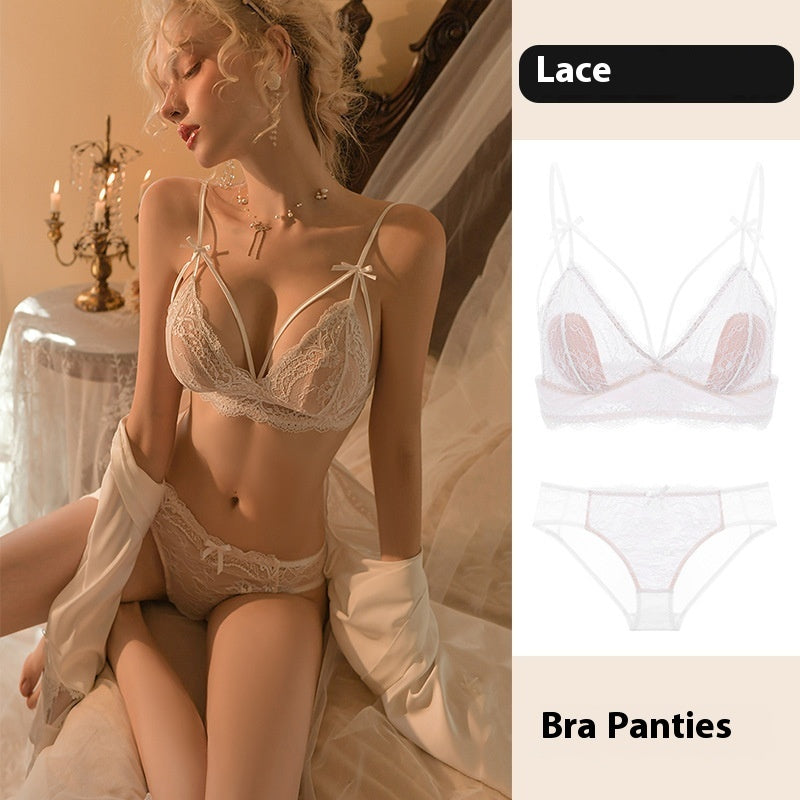 Sexy Comfortable Underwear Push Up Small Size Pure Desire Lace Bra Suit