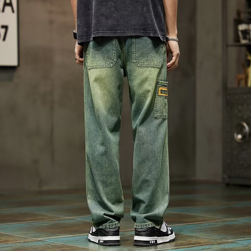 Vintage High‑Street Straight Jeans for Men – Timeless Retro Denim by NYLIXA