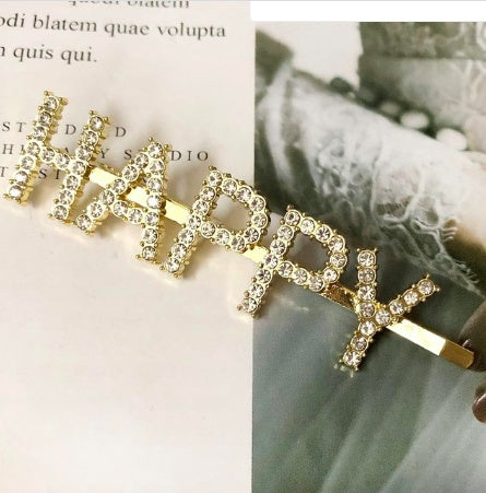 Fashion girls silver plated English alphabet clips trend hair accessories side clips hairpin