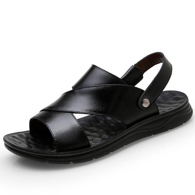 Leather Middle-Aged And Elderly Wear Sandals