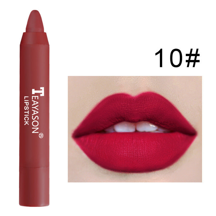 3‑Pack Matte Velvet Lipstick Crayons – Bean‑Paste & Milk‑Tea Shades for Everyday Glam