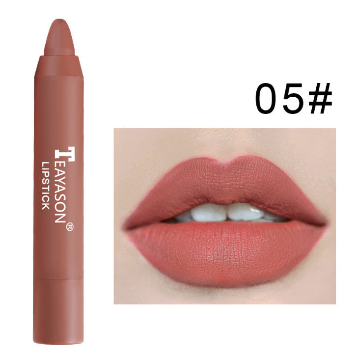 3‑Pack Matte Velvet Lipstick Crayons – Bean‑Paste & Milk‑Tea Shades for Everyday Glam