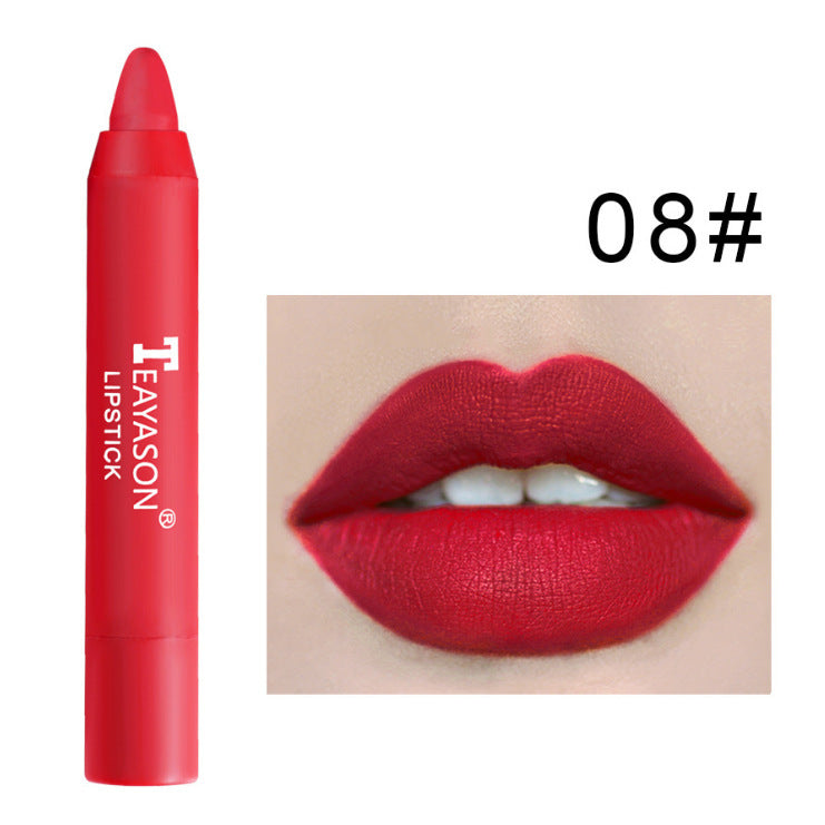 3‑Pack Matte Velvet Lipstick Crayons – Bean‑Paste & Milk‑Tea Shades for Everyday Glam