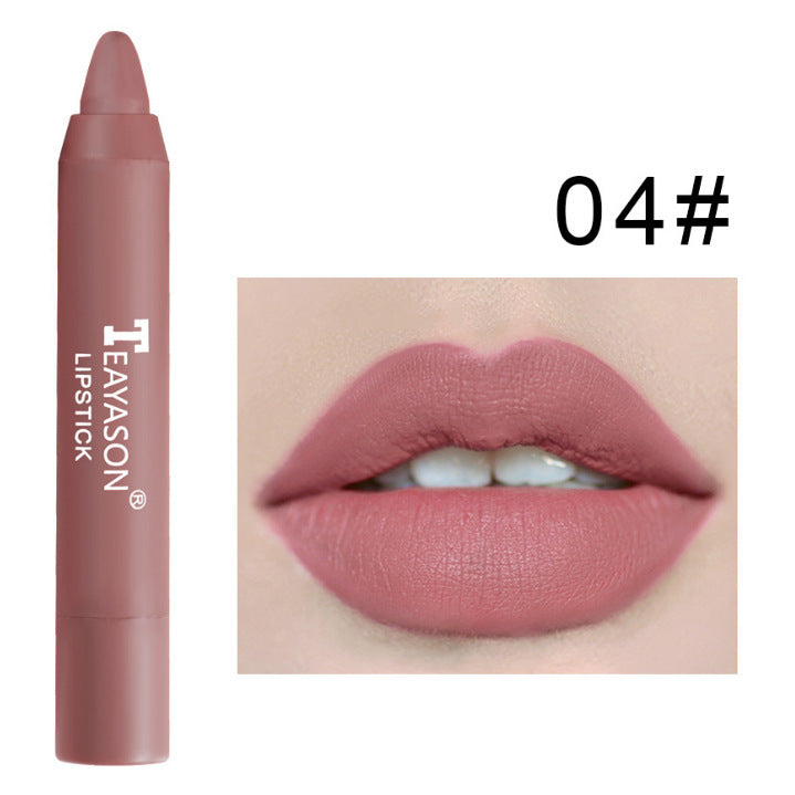 3‑Pack Matte Velvet Lipstick Crayons – Bean‑Paste & Milk‑Tea Shades for Everyday Glam