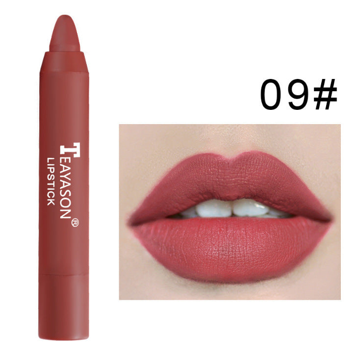 3‑Pack Matte Velvet Lipstick Crayons – Bean‑Paste & Milk‑Tea Shades for Everyday Glam