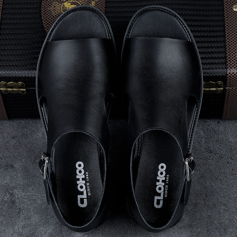 Men's Top Layer Cowhide Business Casual Sandals