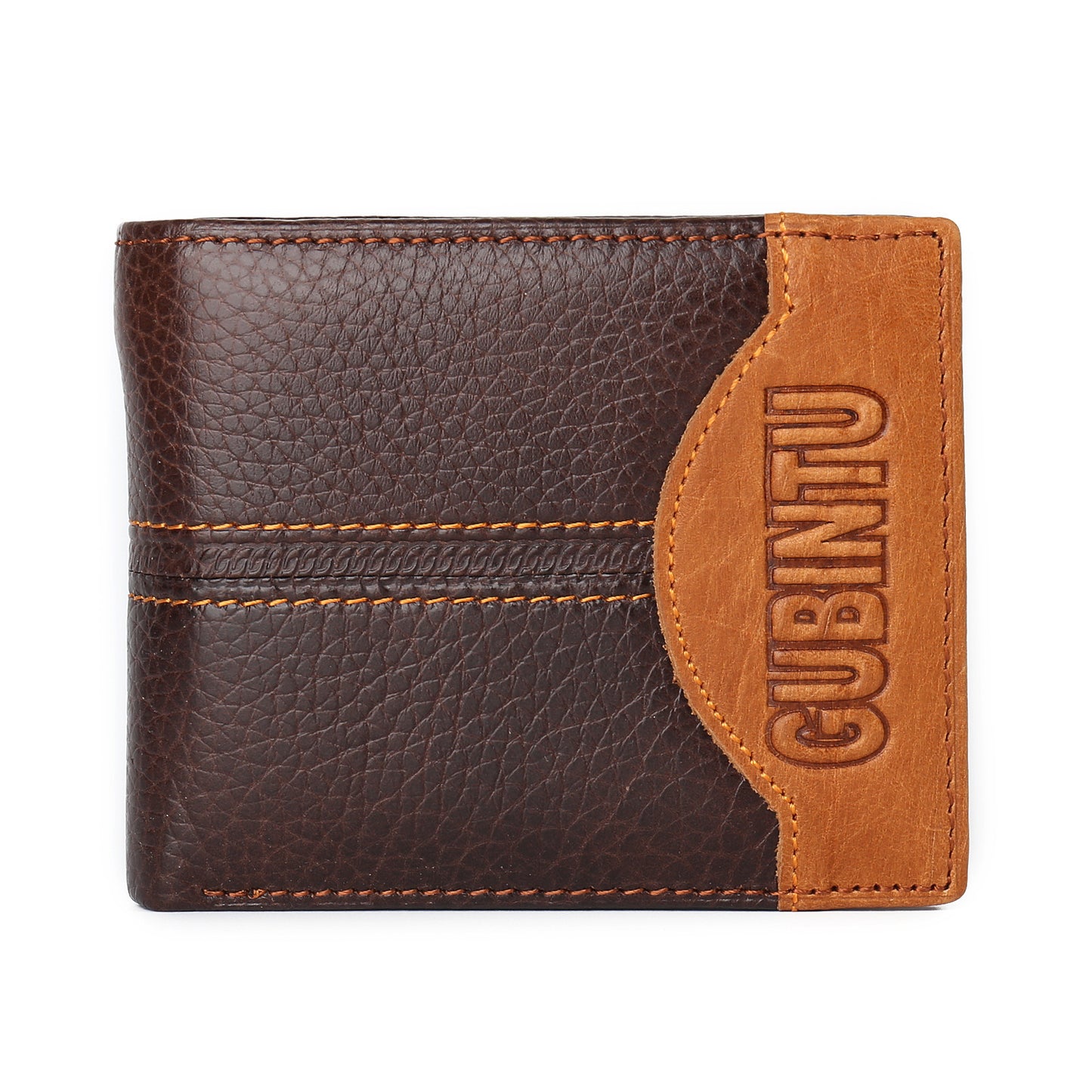 GUBINTU Men’s Genuine Cow Leather Wallet – Western Style Bifold