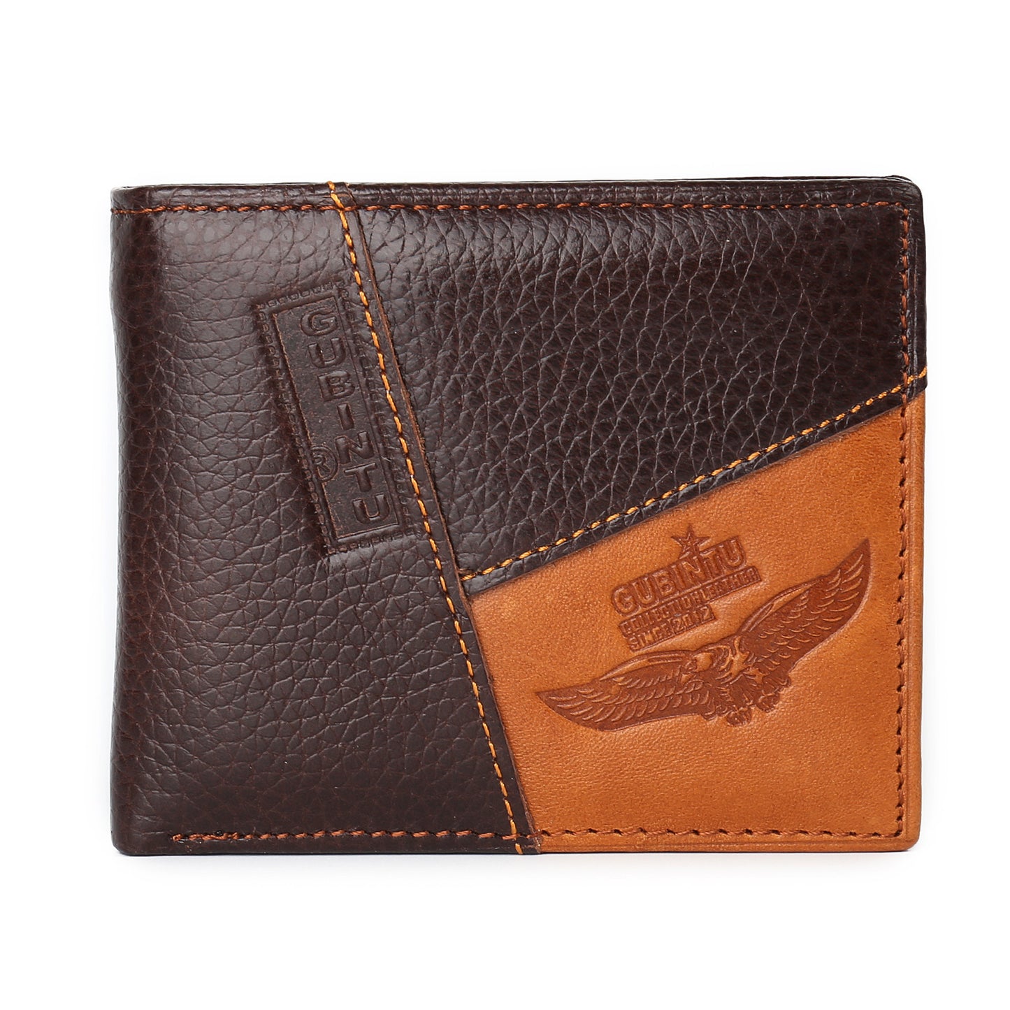 GUBINTU Men’s Genuine Cow Leather Wallet – Western Style Bifold