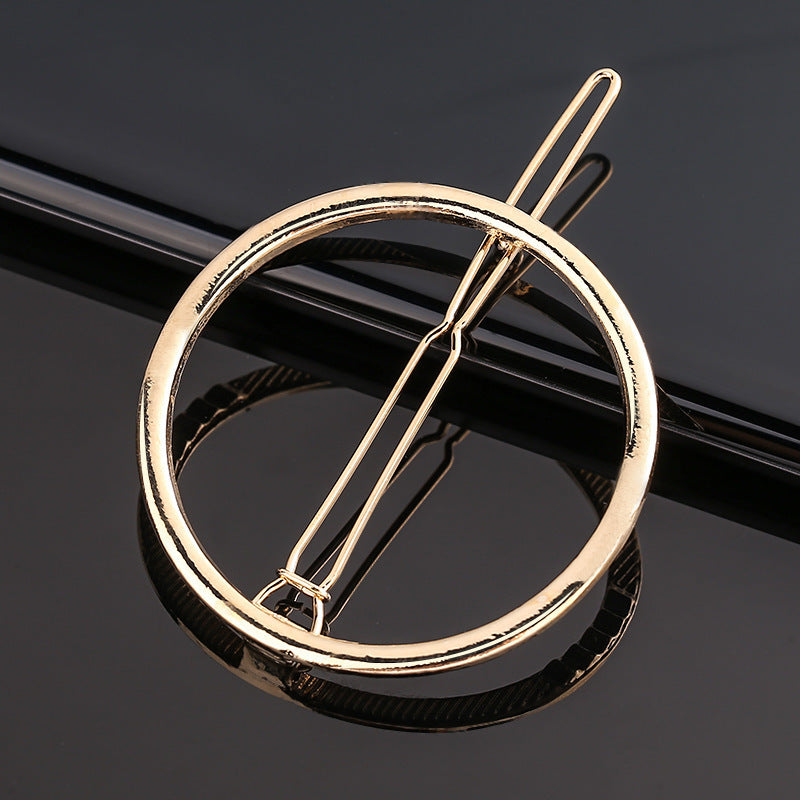 Fashion Metal Love Heart Hair Clip Elegant Star Round Barrette for Women Girls Sweet Hairpins Barrettes Hair Accessories