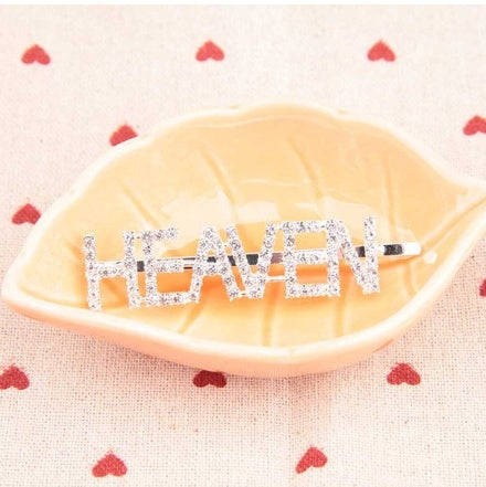 Fashion girls silver plated English alphabet clips trend hair accessories side clips hairpin
