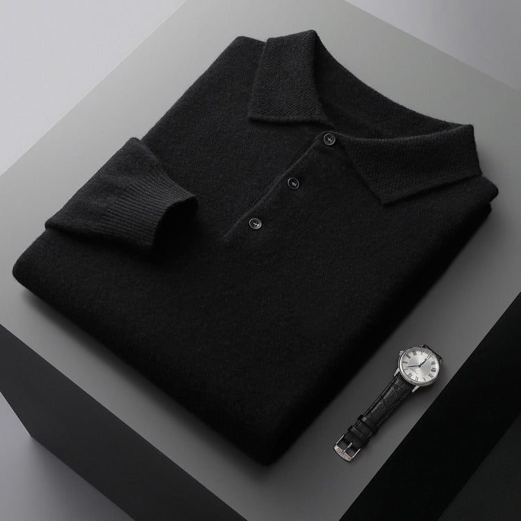 Men's Business Casual Long Sleeve Pullover Cashmere Sweater