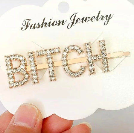 Fashion girls silver plated English alphabet clips trend hair accessories side clips hairpin