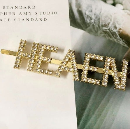 Fashion girls silver plated English alphabet clips trend hair accessories side clips hairpin