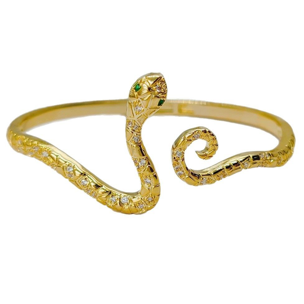 Retro Distressed Simulated Snakes Bracelet Punk Snake Bracelet