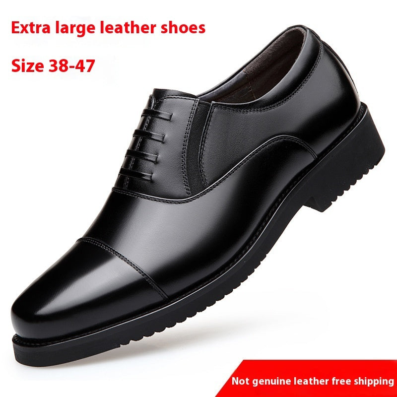 Men’s Formal Three-Segment Leather Dress Shoes – Classic Office & Grooming Style