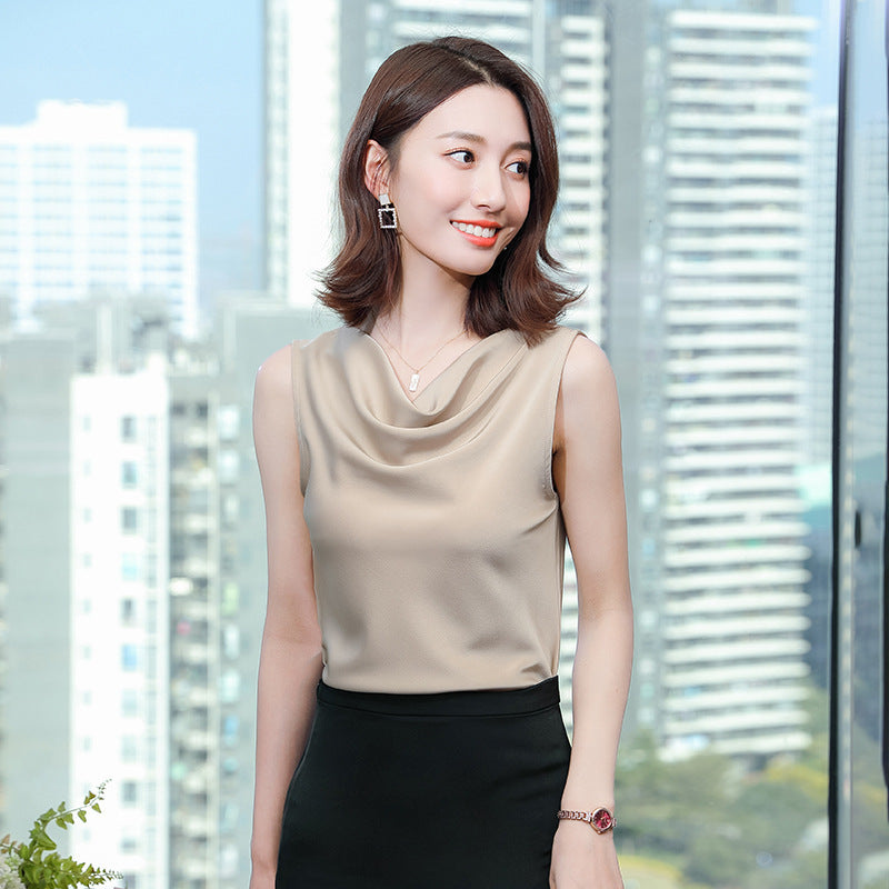 Female High Elastic Satin Hot Girl Sexy Top Base