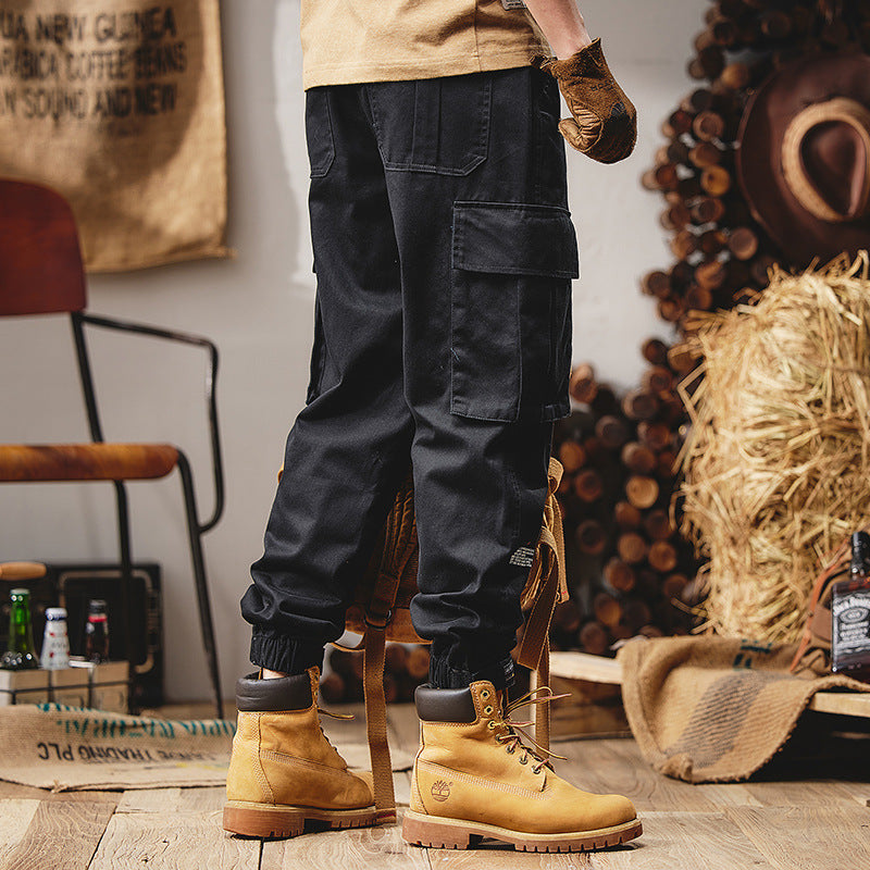 Men's Heavy-Duty Straight Fit Cargo Pants – Rugged Outdoor Streetwear
