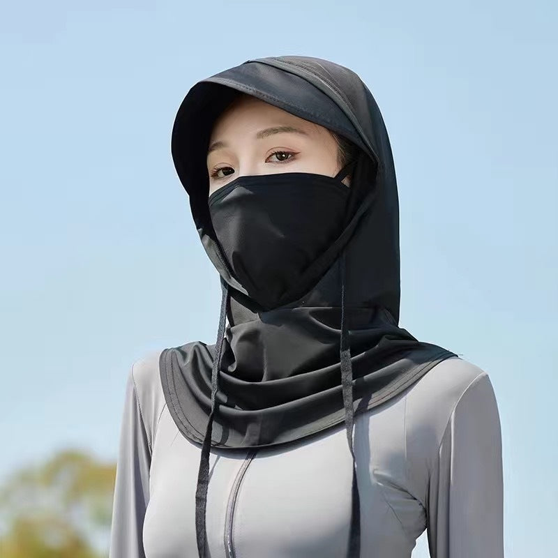 Anti-ultraviolet Outdoor Ice Silk Veil Cover Full Face Sun Mask