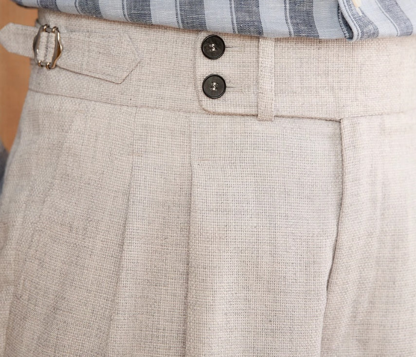 Men’s Gentry Casual High-Waisted Trousers – Classic Straight Fit Everyday Pants
