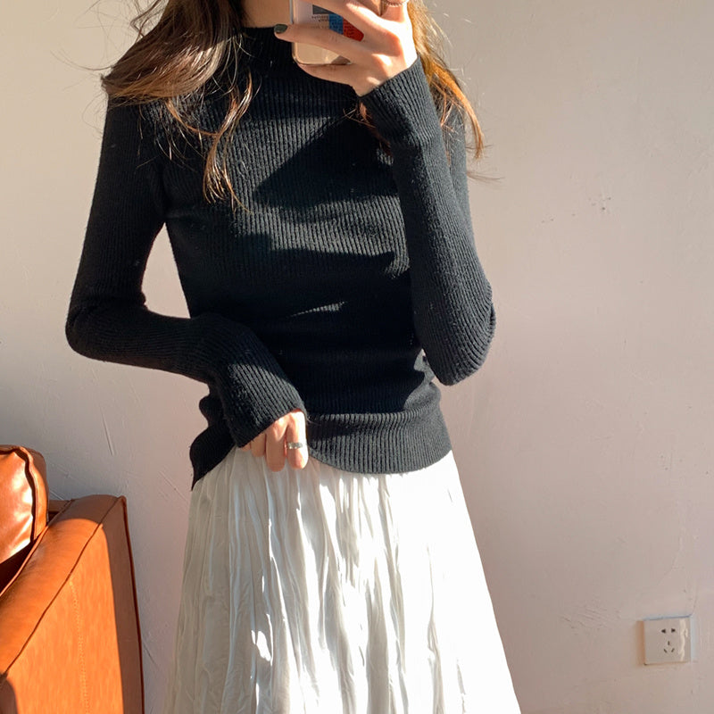 White turtleneck in autumn and winter