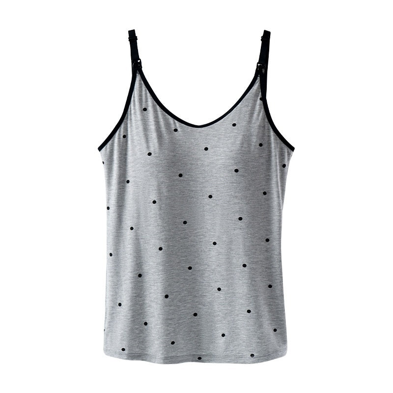 Pregnant Women Polka Dot Nursing Camisole Wear-free Bra