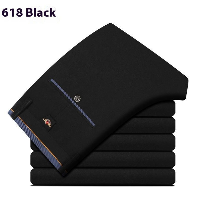 Men's Korean Style Slim Fit Stretch Suit Pants – Formal Pencil Trousers
