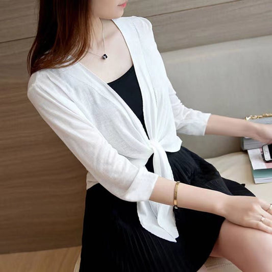 Shawl Short Coat Women's Waistcoat Thin Cardigan Air Conditioning Shirt