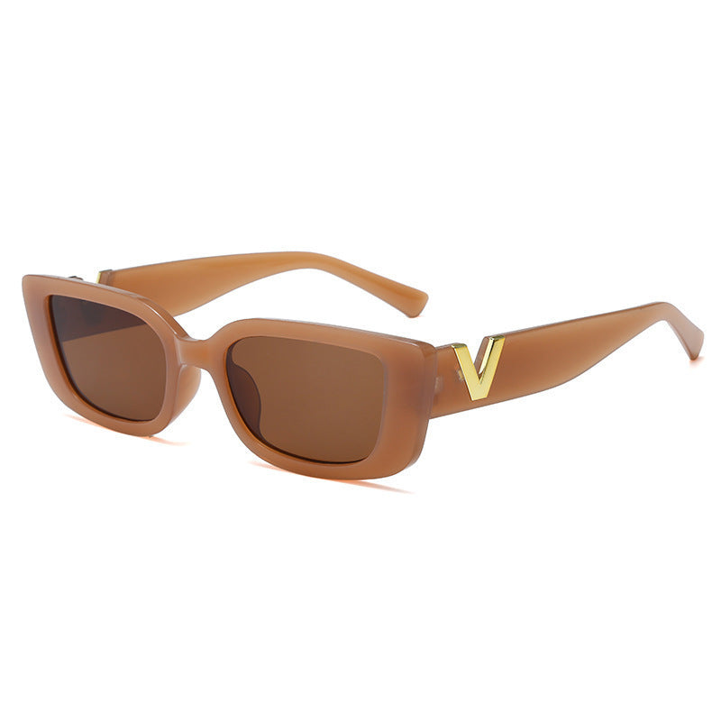 Square-rimmed Glasses White Frame Sunglasses