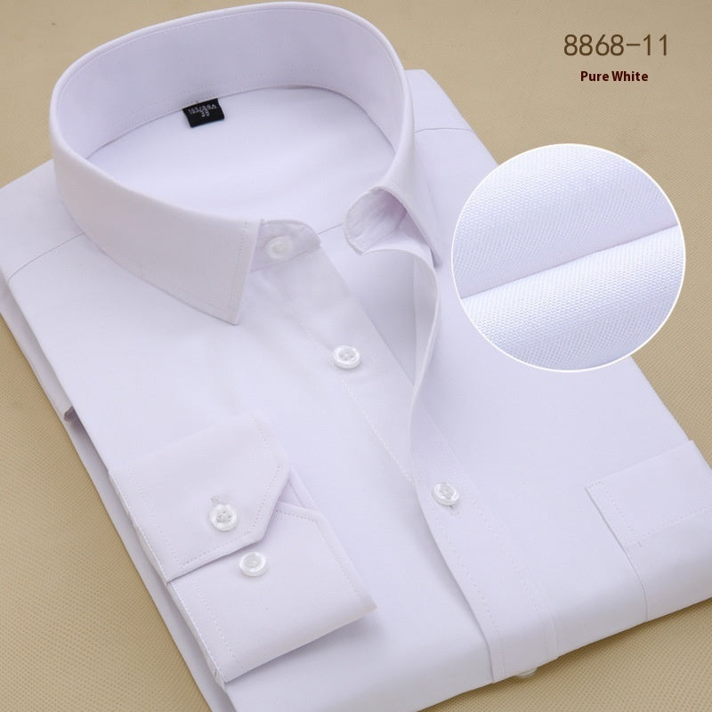 Men’s Slim-Fit Long-Sleeve Black Business Shirt – Modern Elegance