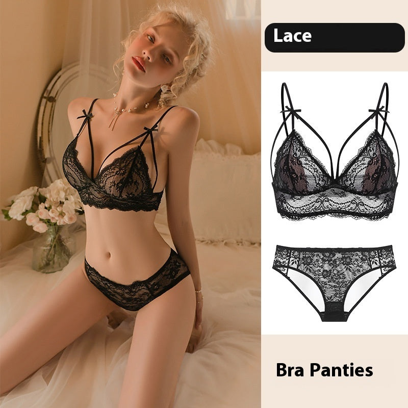 Sexy Comfortable Underwear Push Up Small Size Pure Desire Lace Bra Suit