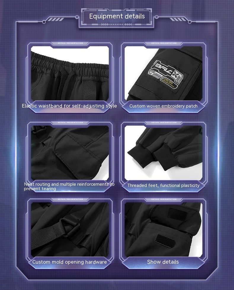 Men's Loose Fit Workwear Pants – Multi-Pocket Casual Utility Bottoms