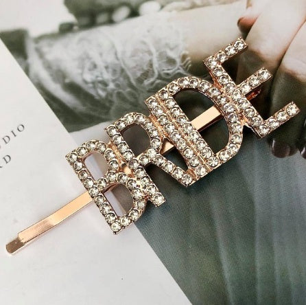 Fashion girls silver plated English alphabet clips trend hair accessories side clips hairpin
