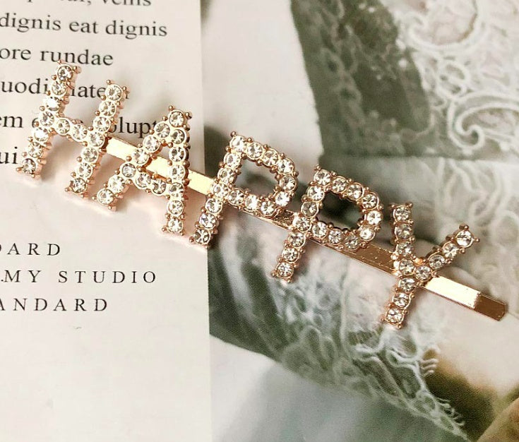 Fashion girls silver plated English alphabet clips trend hair accessories side clips hairpin
