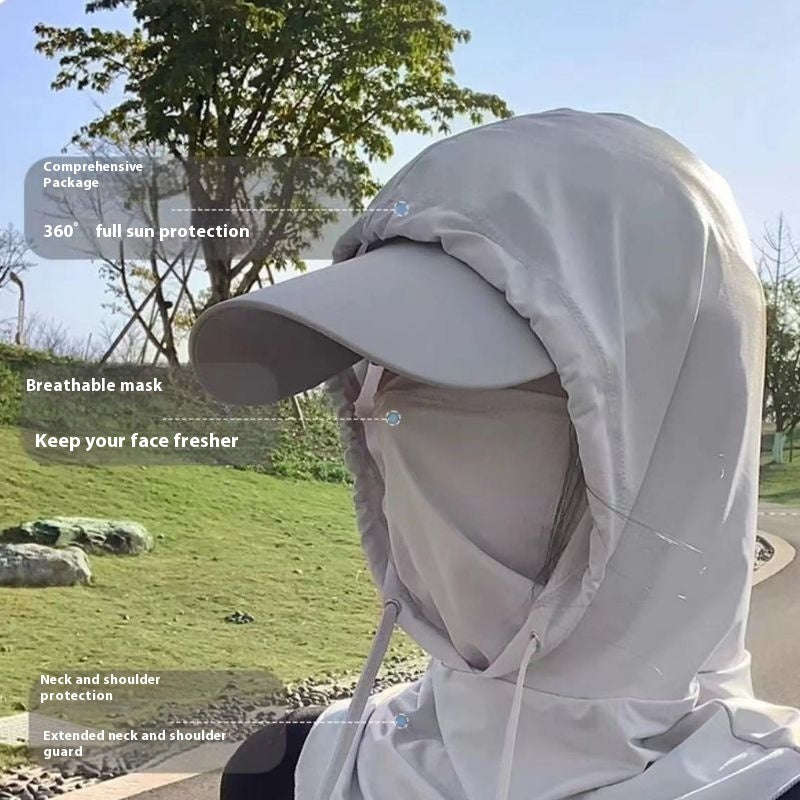 Anti-ultraviolet Outdoor Ice Silk Veil Cover Full Face Sun Mask