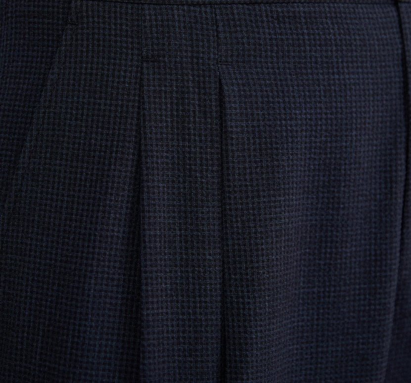 High Waist Houndstooth Straight Pants – Neapolitan Breathable Casual Suit Trousers
