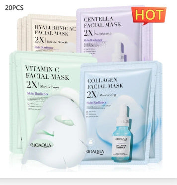 Collagen Face Mask – Moisturizing & Firming Sheet Mask with Hyaluronic Acid