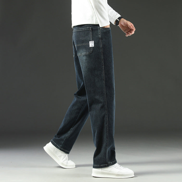Men’s Stretch Business Jeans – Casual Loose Fit with All-Day Comfort