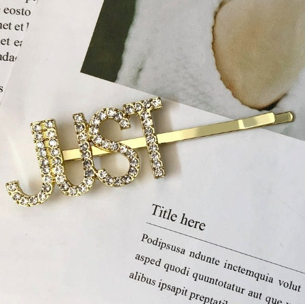 Fashion girls silver plated English alphabet clips trend hair accessories side clips hairpin